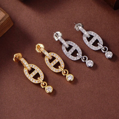 [Loran]HM CHAINE DIAMOND EARRINGS
