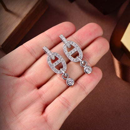 [Loran]HM CHAINE DIAMOND EARRINGS
