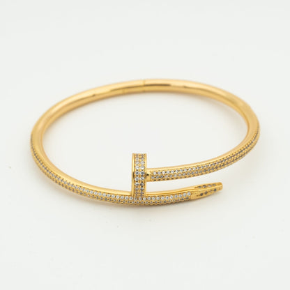 [Loran]JUSTE UN CLOU 3.5MM FULL PAVÉ NAIL BANGLE