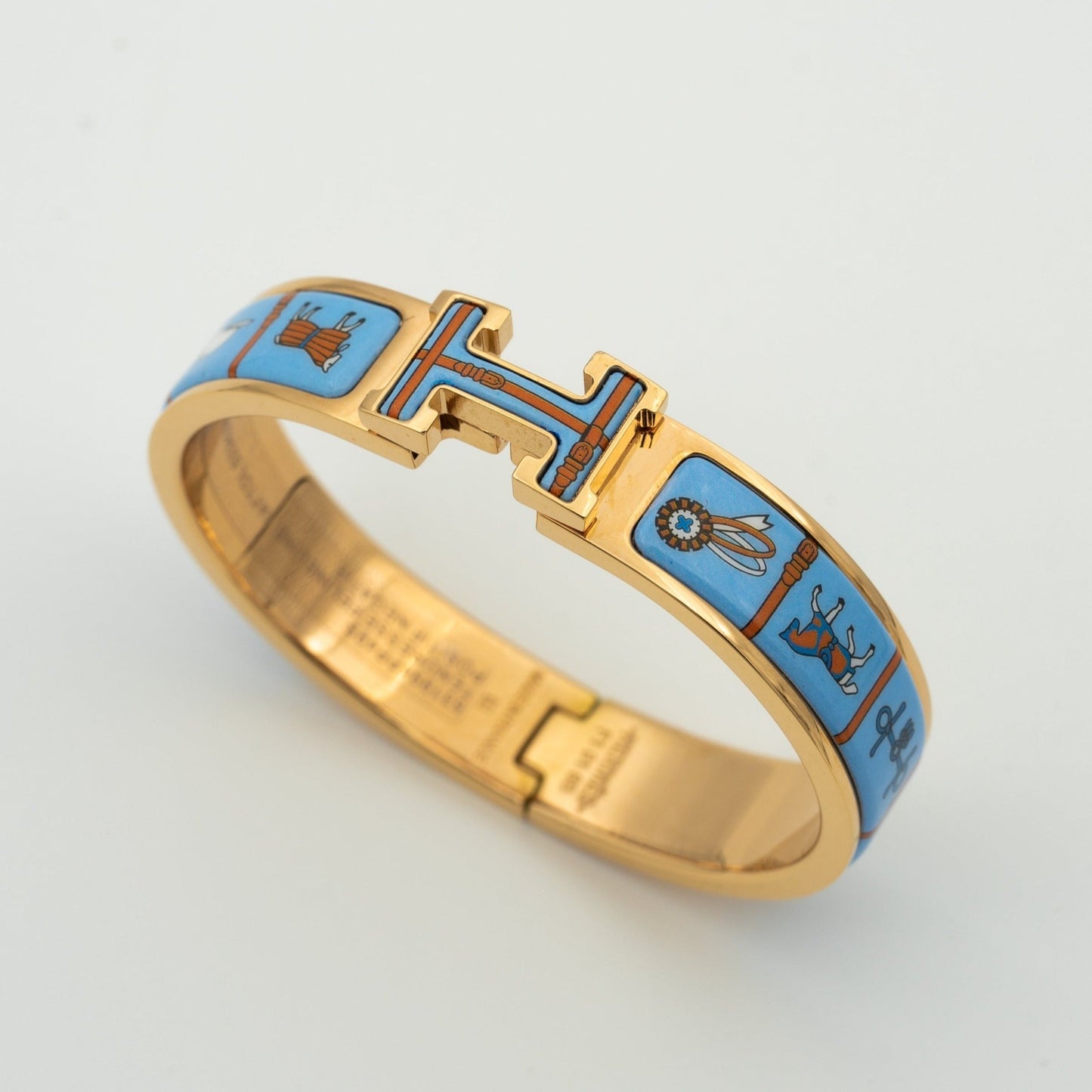 [Loran]H ROSE GOLD BRACELET BLUE CERAMIC