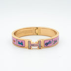 [Loran]H ROSE GOLD BRACELET PINK CERAMIC