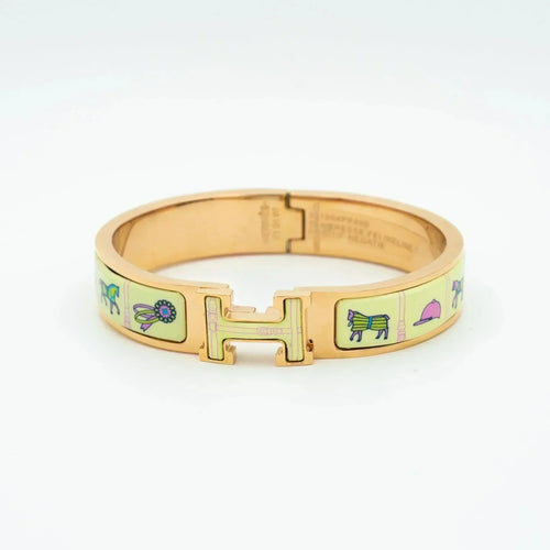 [Loran]H ROSE GOLD BRACELET CREAM CERAMIC