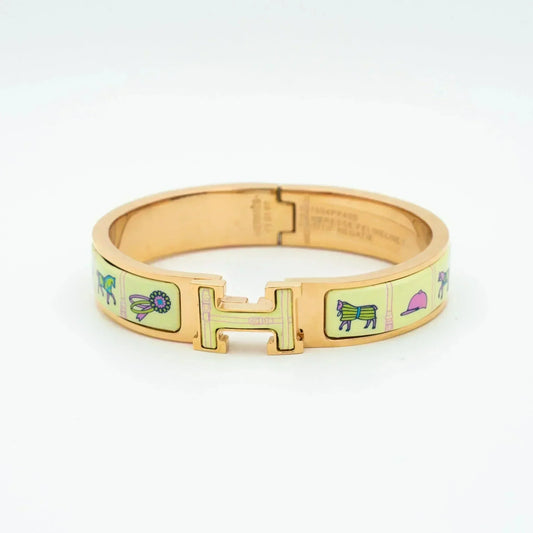 [Loran]H ROSE GOLD BRACELET CREAM CERAMIC