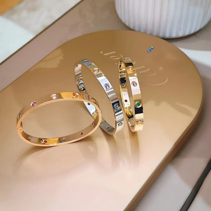 [Loran]CLASSIC 6.1MM LOVE BRACELET 10-DIAMOND MULTICOLOR
