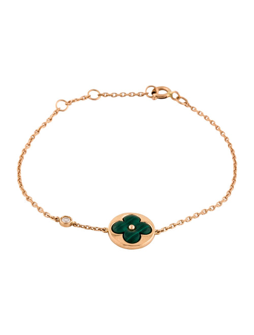 [Loran]SUN MALACHITE 1 DIAMOND ROSE GOLD BRACELET