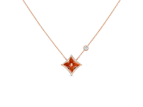 [Loran]STAR NECKLACE ROSE GOLD 1 DIAMOND