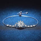[Loran]RADIANT ICY CRYSTAL SUNFLOWER MOISSANITE BRACELET