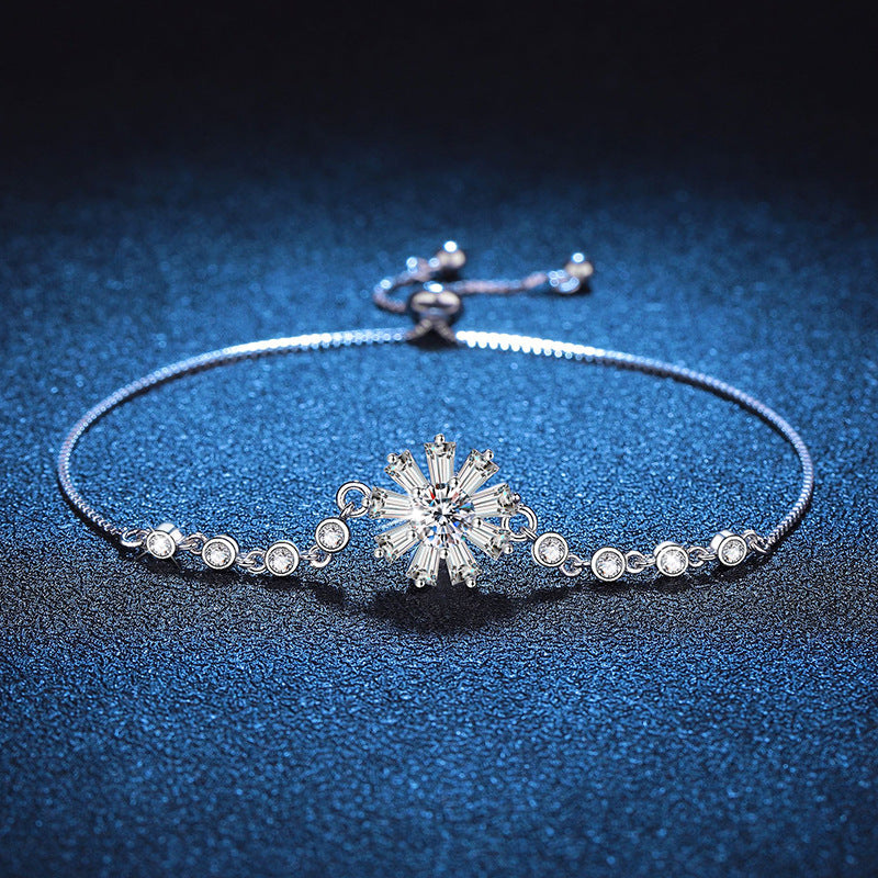 [Loran]RADIANT ICY CRYSTAL SUNFLOWER MOISSANITE BRACELET