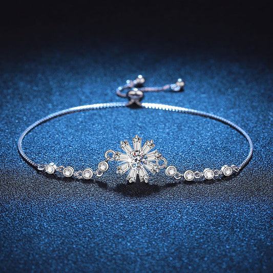 [Loran]RADIANT ICY CRYSTAL SUNFLOWER MOISSANITE BRACELET