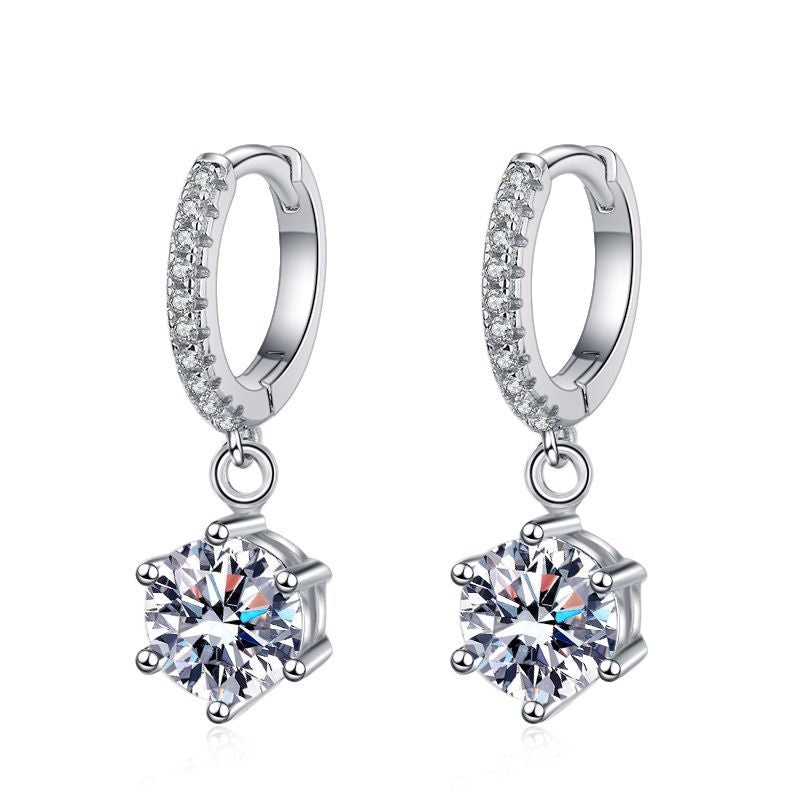 [Loran]CLASSIC 6-PRONG MOISSANITE DROP EARRINGS
