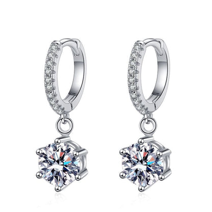 [Loran]CLASSIC 6-PRONG MOISSANITE DROP EARRINGS