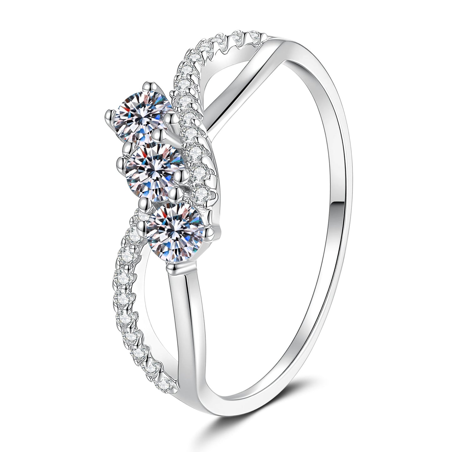 [Loran]INTERTWINING LOVE MOISSANITE RING