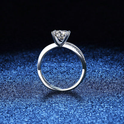 [Loran]ELEGANT 4-PRONG CROSSOVER MOISSANITE ENGAGEMENT RING