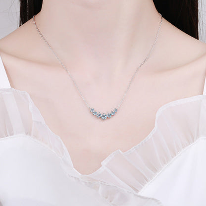 [Loran]MINIMALIST CURVED SMILE MOISSANITE NECKLACE