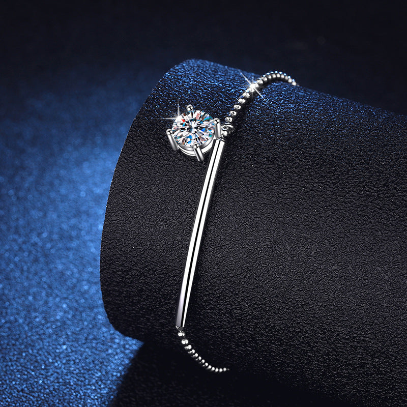 [Loran]ELEGANT HALF-MOON CURVE MOISSANITE BRACELET