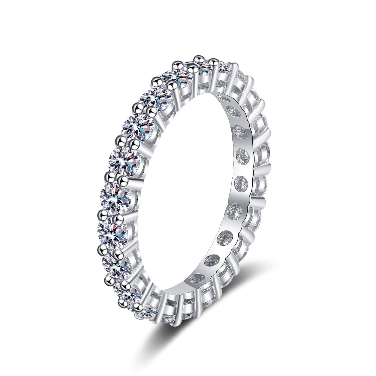 [Loran]LUXURIOUS 2.2 CARAT FULL ETERNITY MOISSANITE RING