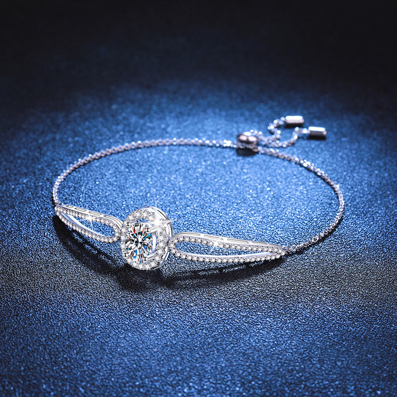 [Loran]"PIGEON'S EGG" TEARDROP MOISSANITE BRACELET