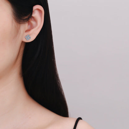 [Loran]ELEGANT FOUR-LEAF CLOVER MOISSANITE STUD EARRINGS