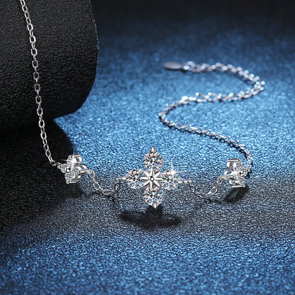 [Loran]CLOVER LUCKY CHARM MOISSANITE BRACELET