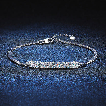 [Loran]SMILING CURVE MOISSANITE BRACELET
