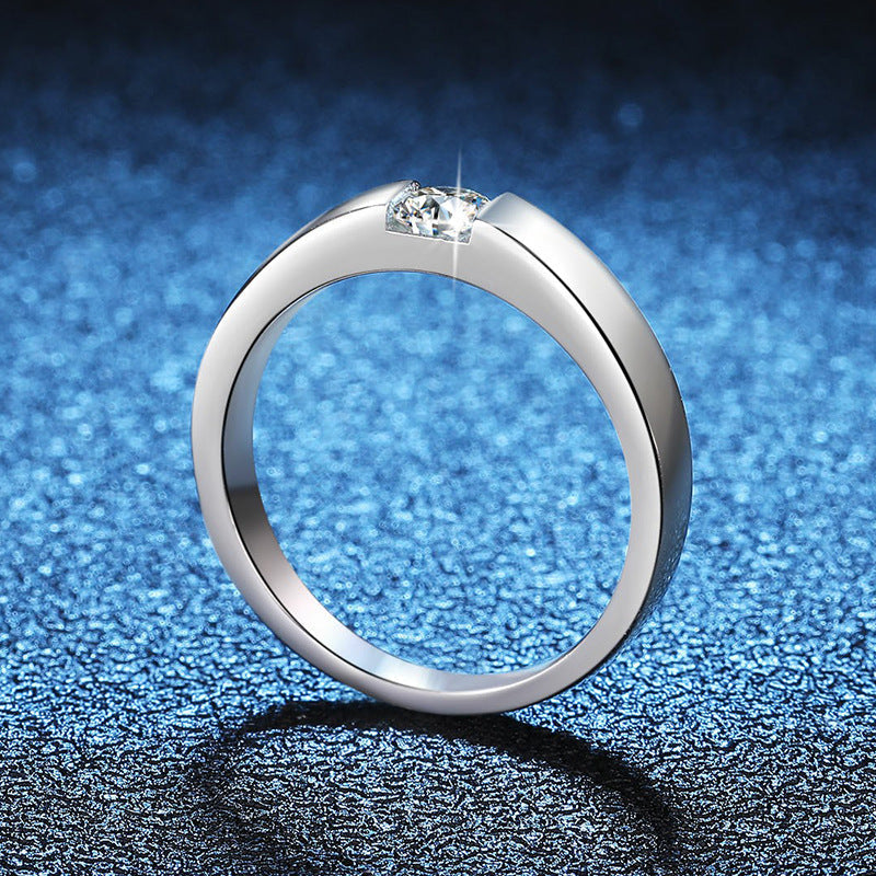 [Loran]SLEEK MINIMALIST COUPLE'S MOISSANITE RING