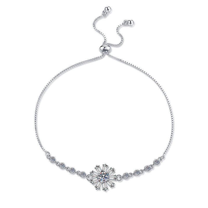 [Loran]RADIANT ICY CRYSTAL SUNFLOWER MOISSANITE BRACELET