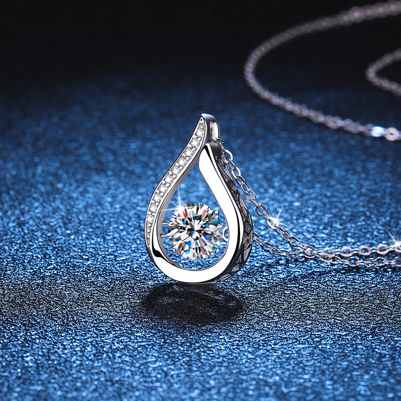 [Loran]DANCING WATER DROP MOISSANITE NECKLACE