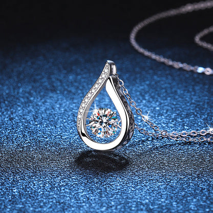 [Loran]DANCING WATER DROP MOISSANITE NECKLACE
