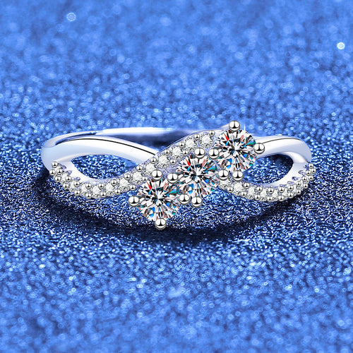 [Loran]INTERTWINING LOVE MOISSANITE RING