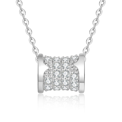 [Loran]FULL-PAVE "HOURGLASS" MOISSANITE NECKLACE