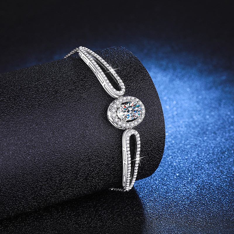 [Loran]"PIGEON'S EGG" TEARDROP MOISSANITE BRACELET