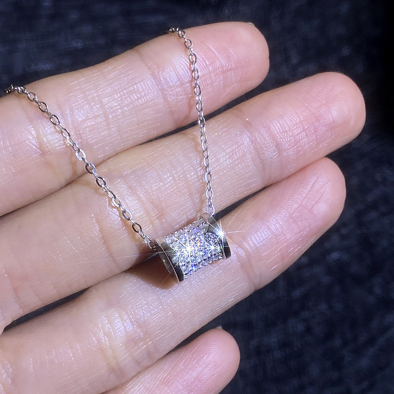 [Loran]FULL-PAVE "HOURGLASS" MOISSANITE NECKLACE