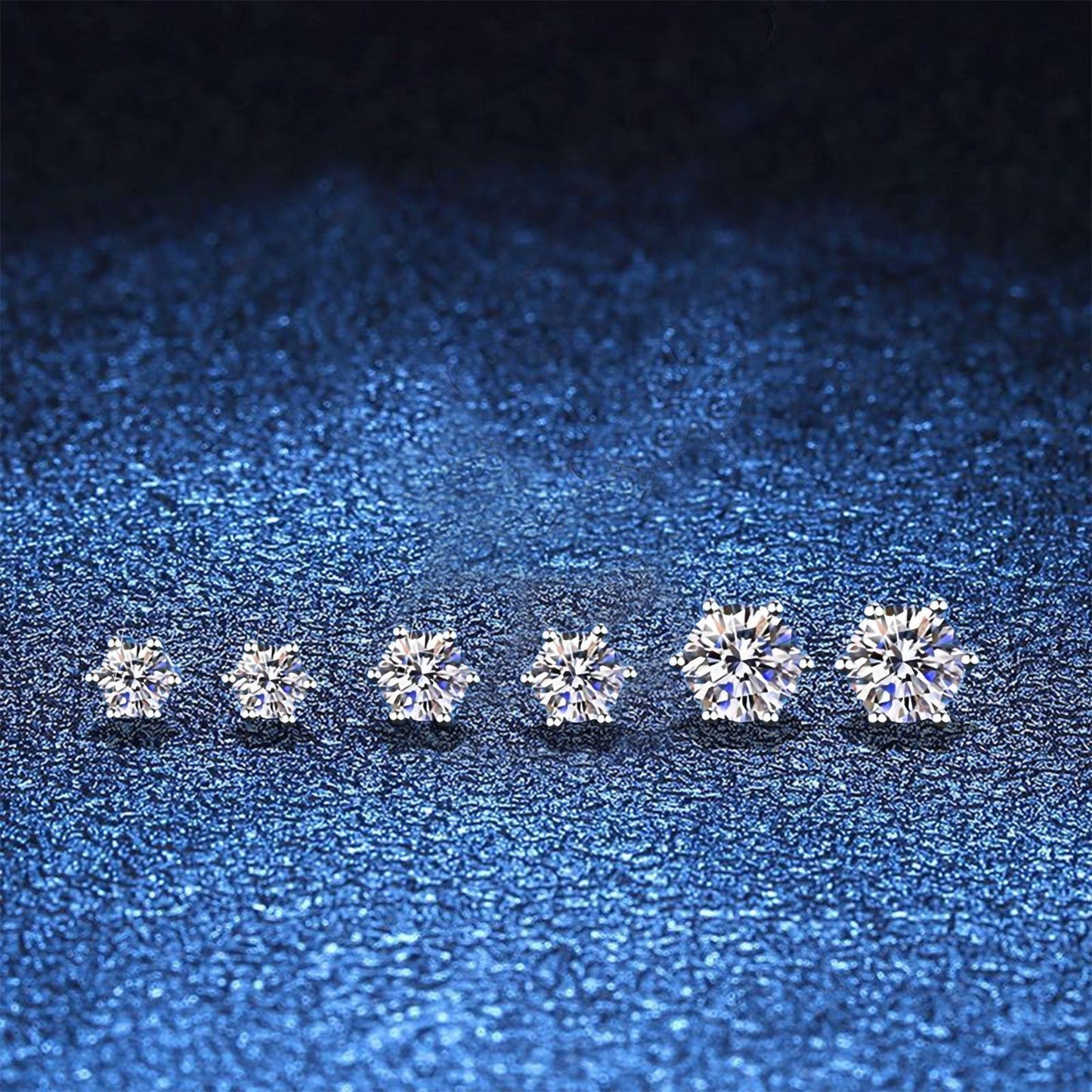[Loran]SIX-PRONG MOISSANITE EARRINGS