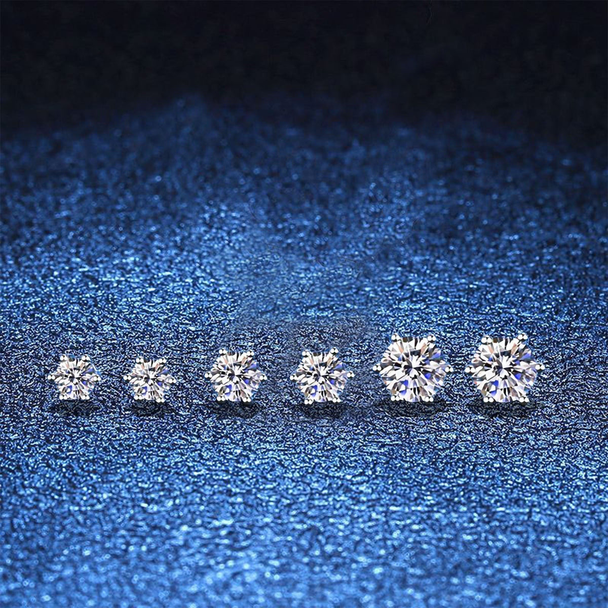 [Loran]SIX-PRONG MOISSANITE EARRINGS
