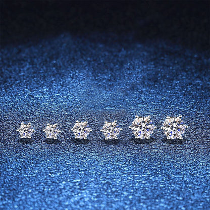 [Loran]SIX-PRONG MOISSANITE EARRINGS
