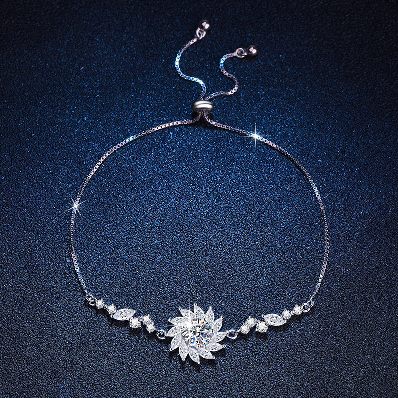 [Loran]RADIANT SUNFLOWER MOISSANITE BRACELET
