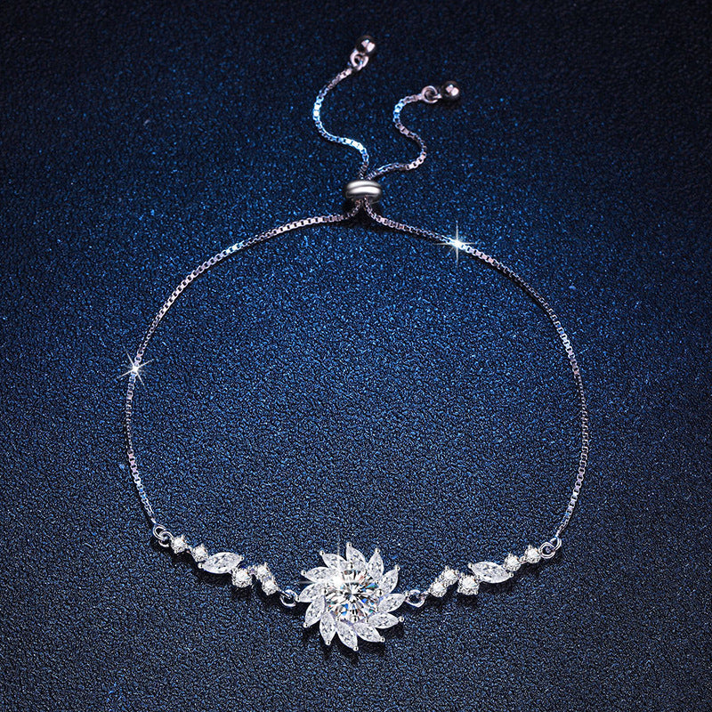 [Loran]RADIANT SUNFLOWER MOISSANITE BRACELET
