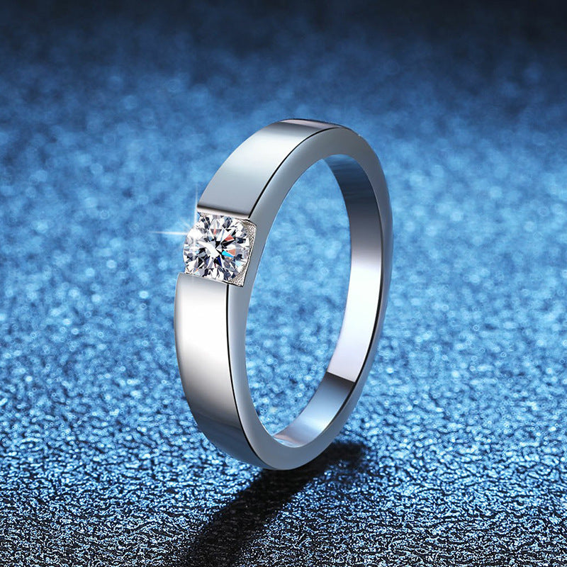 [Loran]SLEEK MINIMALIST COUPLE'S MOISSANITE RING