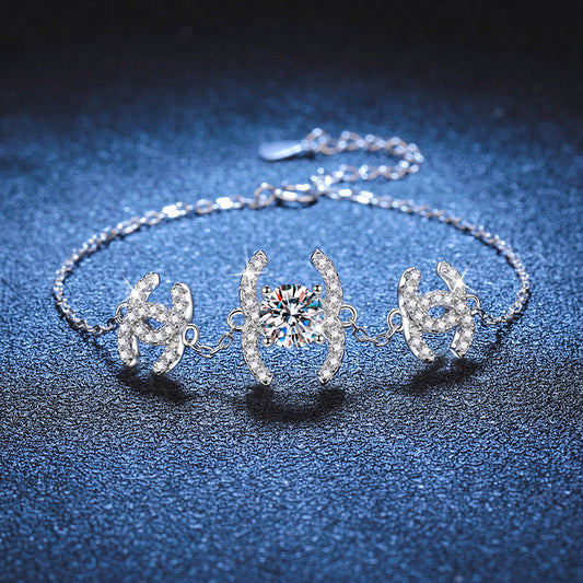 [Loran]CLASSIC INTERLOCKING MOISSANITE BRACELET