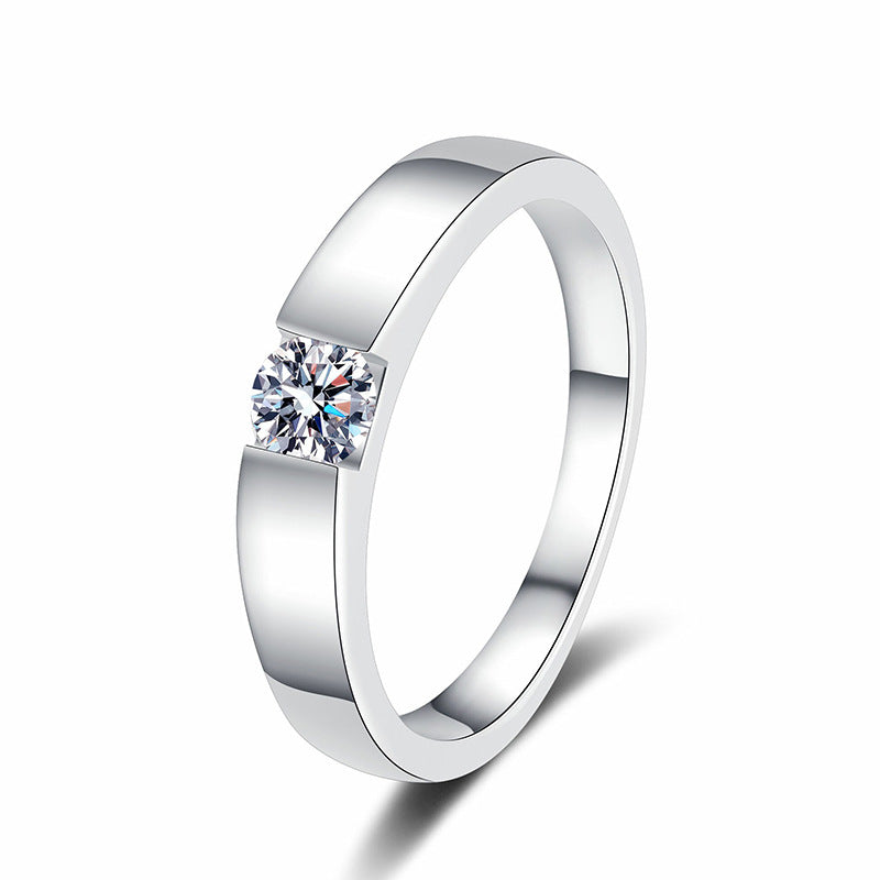 [Loran]SLEEK MINIMALIST COUPLE'S MOISSANITE RING