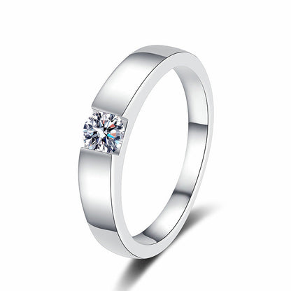 [Loran]SLEEK MINIMALIST COUPLE'S MOISSANITE RING