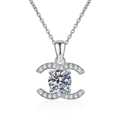 [Loran]CLASSIC INTERLOCKING MOISSANITE PENDANT NECKLACE