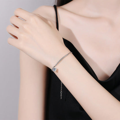 [Loran]ELEGANT HALF-MOON CURVE MOISSANITE BRACELET