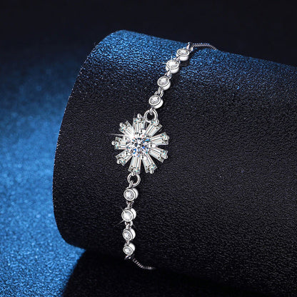 [Loran]RADIANT ICY CRYSTAL SUNFLOWER MOISSANITE BRACELET