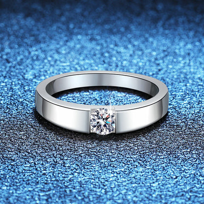 [Loran]SLEEK MINIMALIST COUPLE'S MOISSANITE RING