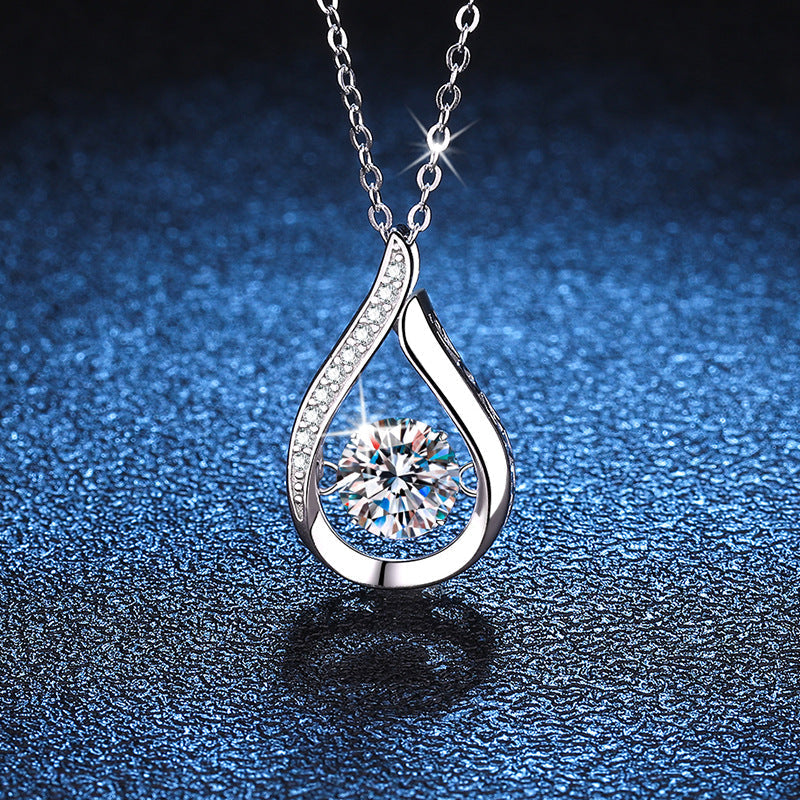 [Loran]DANCING WATER DROP MOISSANITE NECKLACE