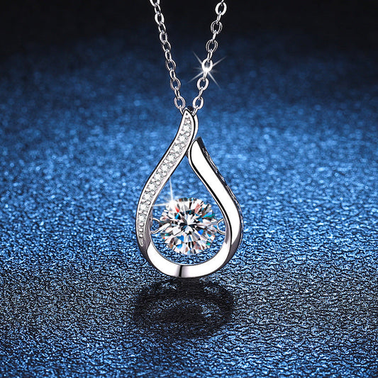 [Loran]DANCING WATER DROP MOISSANITE NECKLACE