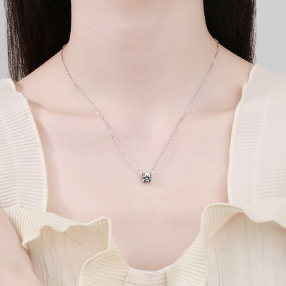 [Loran]CLASSIC FOUR-PRONG SOLITAIRE MOISSANITE NECKLACE