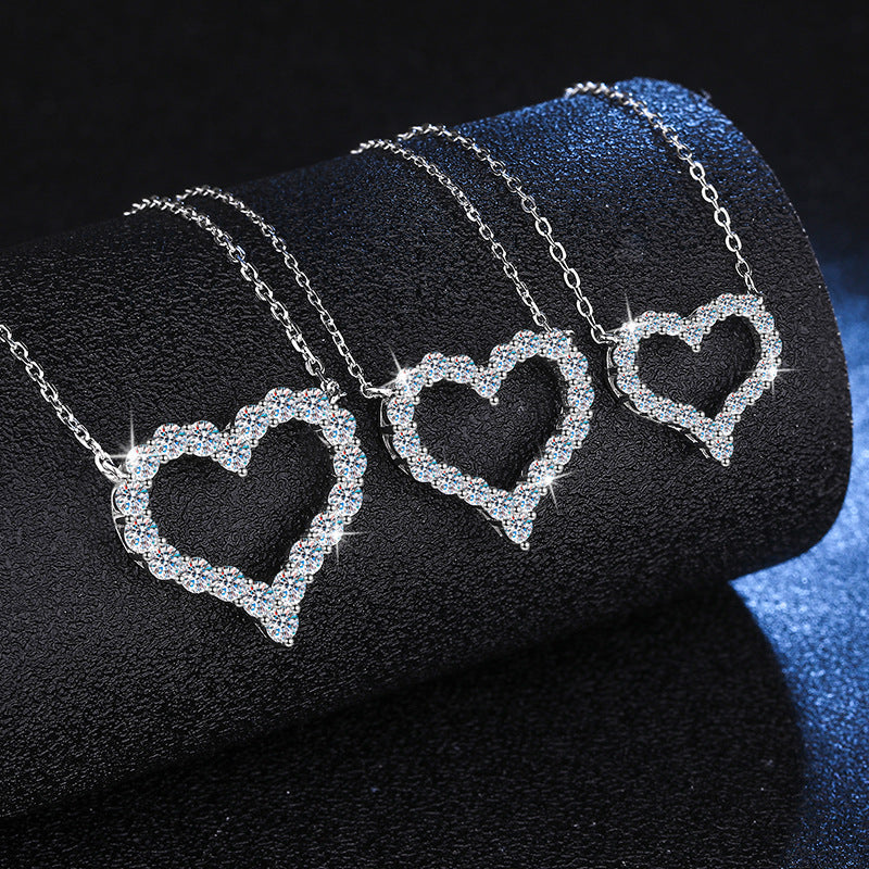 [Loran]ROMANTIC HEART MOISSANITE PENDANT NECKLACE