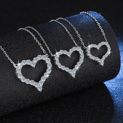 [Loran]ROMANTIC HEART MOISSANITE PENDANT NECKLACE